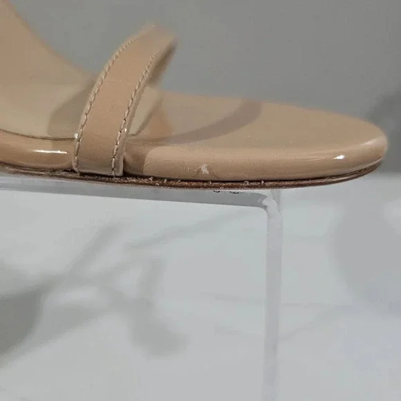 Stuart Weitzman Nudistsong Ankle Strap Heels Womens 10 Adobe Tan Leather Sandal - Picture 5 of 16